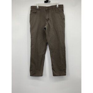 Carhartt Mens Relaxed Fit Brown Pants Size 36x30